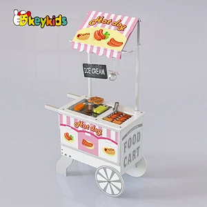 Factory OEM Simulated Wooden Ice Cream Cart Playset for Kids W10A176